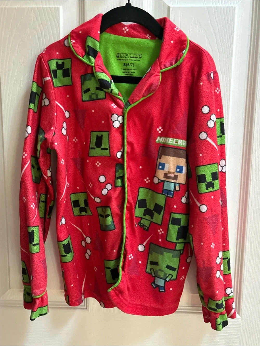 Kids Minecraft Fleece Pajama Set